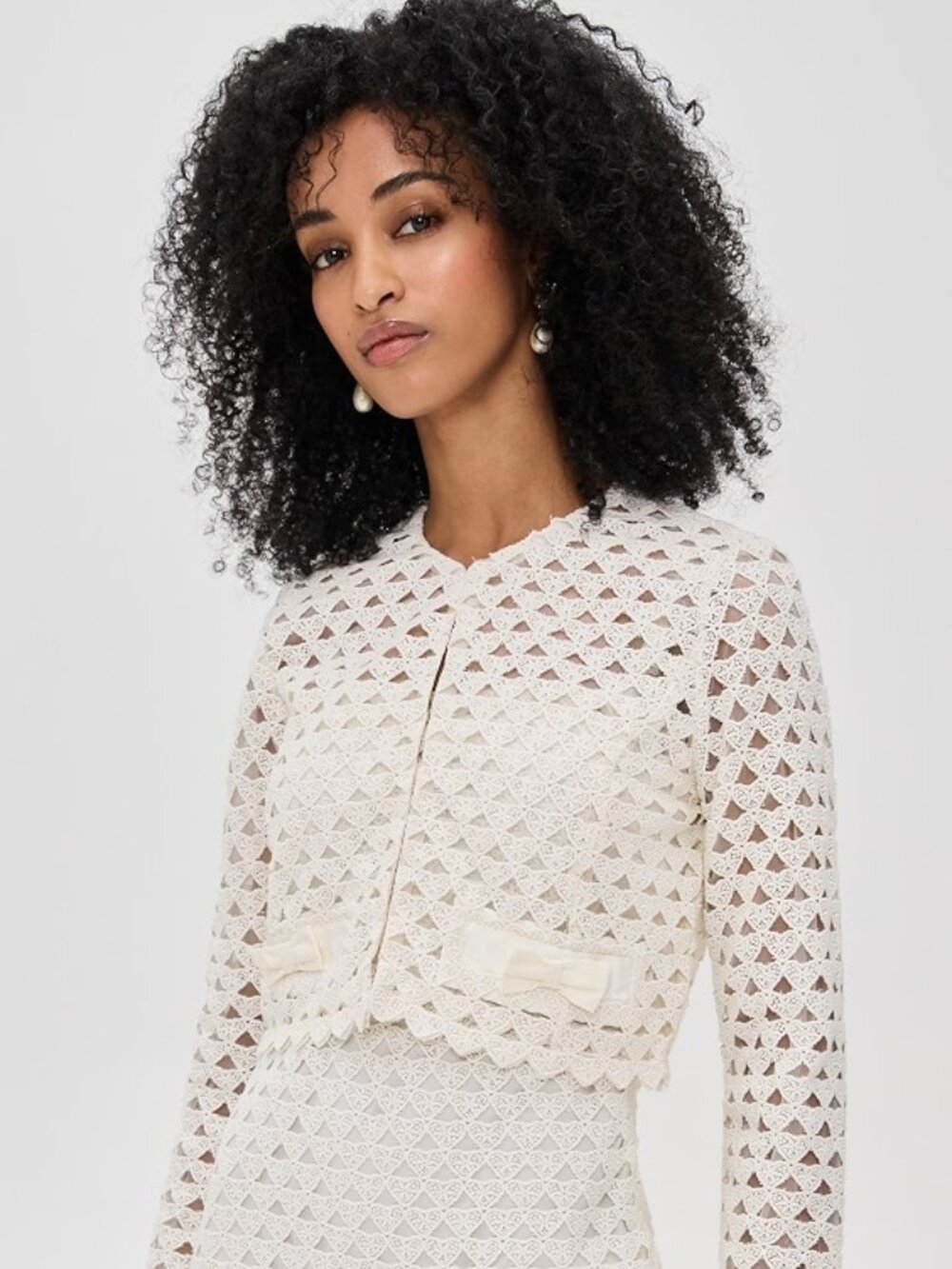 NWT LoveShackFancy Alaya Jacket Optic White
